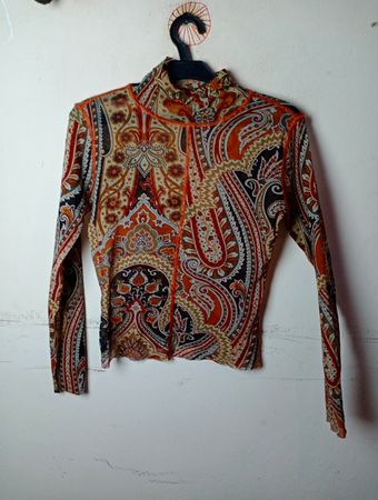 Paisley Print Rollkragenoberteil