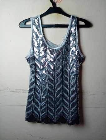Pailetten-Trägershirt