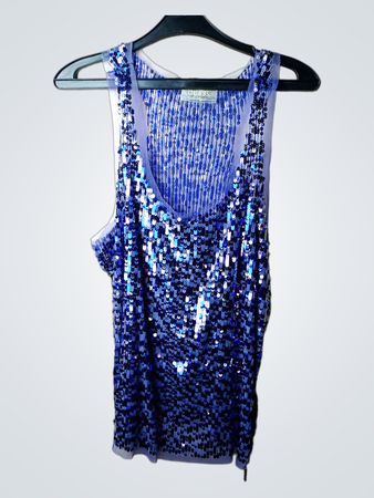 Guess Blau Paillettentop