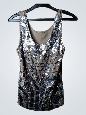 Paillettenverziertes Tanktop