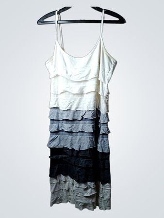 Ombre-Rüschenspaghetti-Trägerkleid