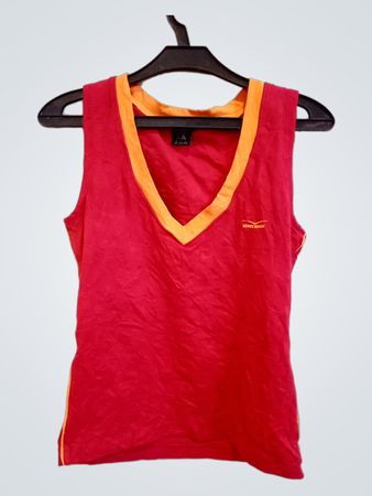 HENRY BEACH Rot & Orange V-Ausschnitt Tanktop