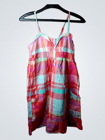 Mädchen Karierte Sommerkleid