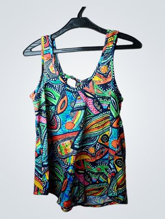 ECO Ärmelloses Tanktop mit abstraktem Druck