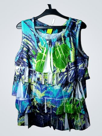 Sportliches ärmelloses Rüschenkleid