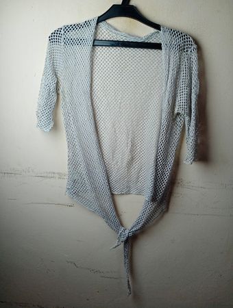 Grau Mesh Bolero Cardigan