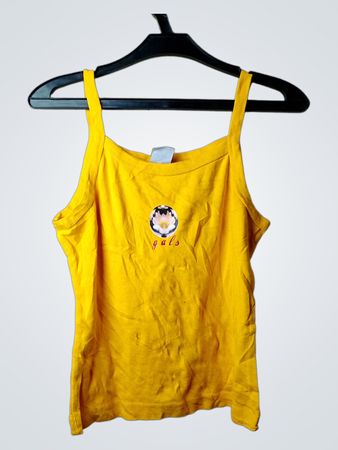 Gelbes Tanktop mit floralem Druck