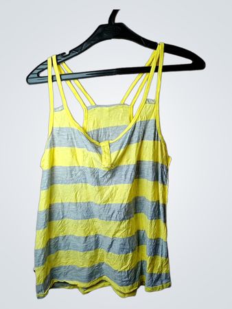 Gelb und grau gestreiftes Tanktop