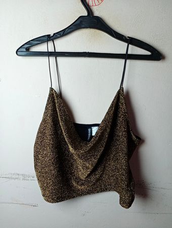 Geteiltes Gold Funkel Cami Top