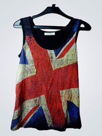 TT. STUDIO Union Jack Glitzer Tanktop