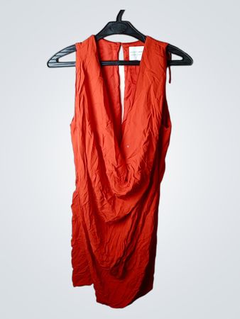 Orange ärmelloses Kleid