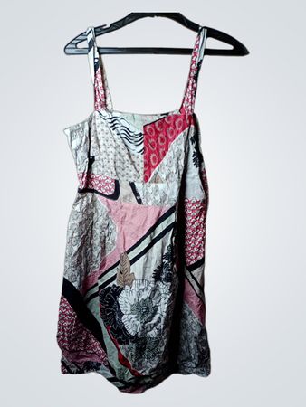 DESIGN Spaghettiträger Patchwork-Kleid