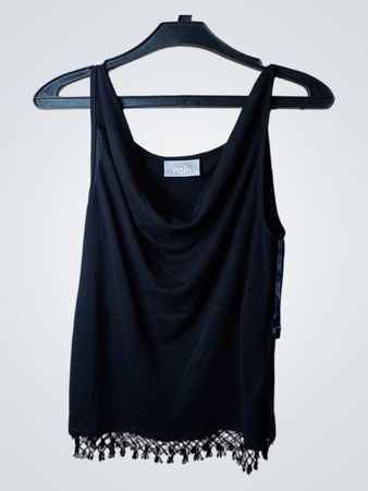 Wallis Black Cami Top mit Spitzenbesatz