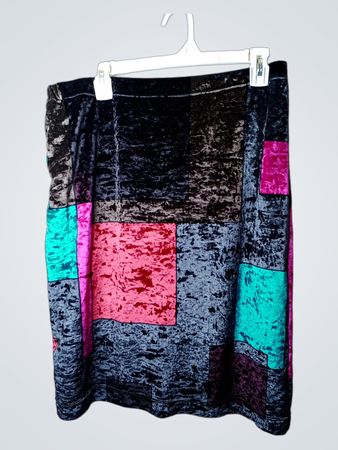 Acqua Marina Patchwork Samtrock