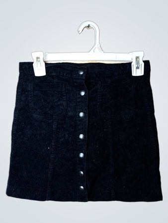 Brandy Melville Schwarzer Cord-Rock mit Knopfleiste