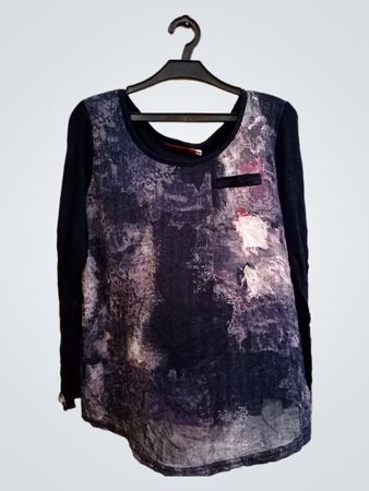 SOGGO Paris Abstract Print Langarm-Top