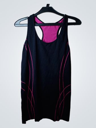 Schwarzes und pinkes sportliches Tanktop