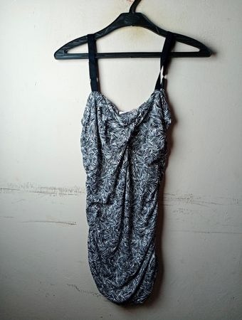 ORCHY Damen Rüschenbedrucktes Trägertop-Kleid