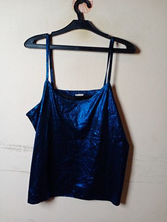 Blaues glitzerndes Tanktop