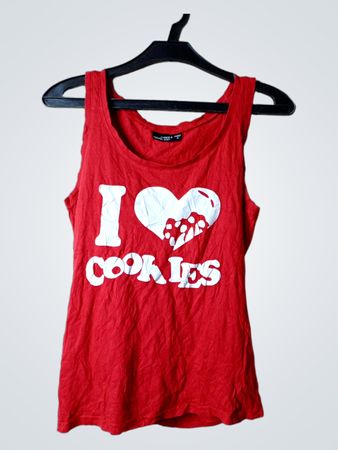 I LOVE COOKIES Rotes Tanktop