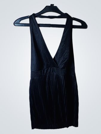 SO. Black Neckholderkleid mit Falten