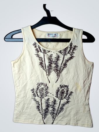 MAX-W COLLECTION Damen ärmelloses Top mit abstraktem Print