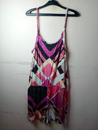 Esmara Patchwork-Print Spaghettiträger-Kleid