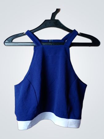 Eleonora Blue Cropped-Top
