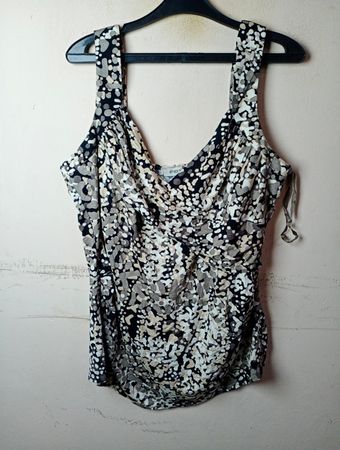 Foxs Damen ärmelloses gerafftes Tanktop mit Print