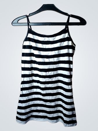 FISHBONE Schwarz-weiß gestreiftes Tanktop