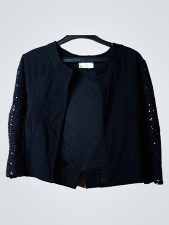 Lokita Milano schwarze Jacke mit Paillettenärmeln