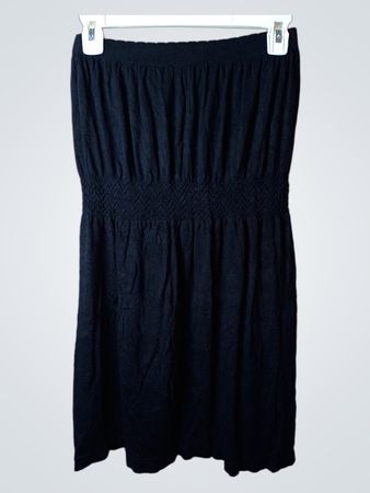 Ocean Club schwarzes trägerloses gerafftes Kleid