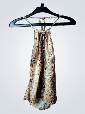 RIVER ISLAND Snake Print Neckholder-Top