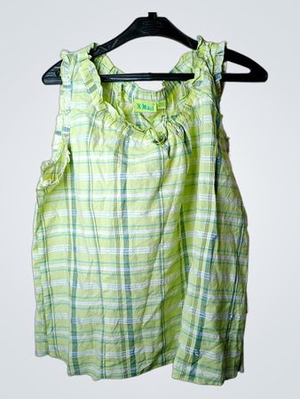 X-Mail Plaid ärmelloses Top