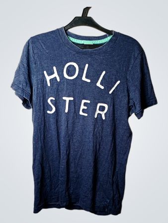 Hollister Men's Blue Graphic T-Shirt