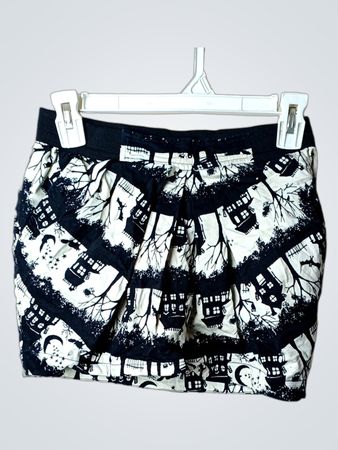 Forever 21 Schwarzer & Weißer bedruckter Minirock