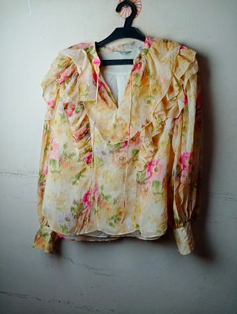 Ted Baker London Floral Ruffle Blouse