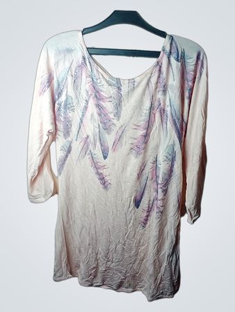 Orsay Pink Federprint Langarm-Tunika