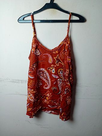 Orangefarbene Paisley-Print-Camisole