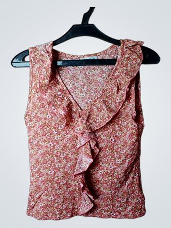 Florales Rüschen-Top