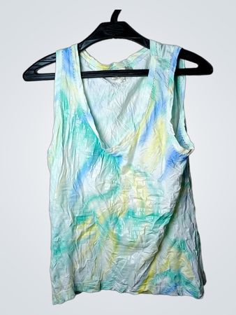MONDI Ärmelloses Batik-Top mit Schnürung