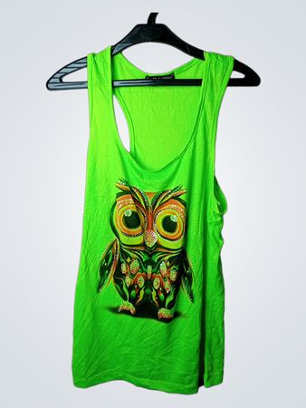 Dolce & Gabbana Neon-Eulen-Trägershirt