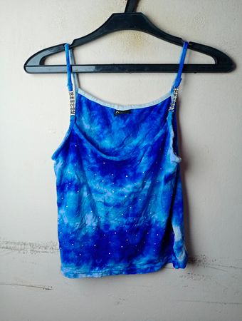 D&G Blue Batik-Camisole-Oberteil