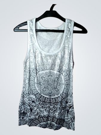 Cato Damen-Top mit Mandala-Paillettenprint