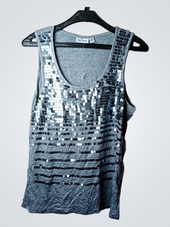 Blue Notion Paillettentanktop