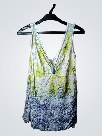 Cybele ärmelloses V‑Ausschnitt-Top mit Blumenmuster