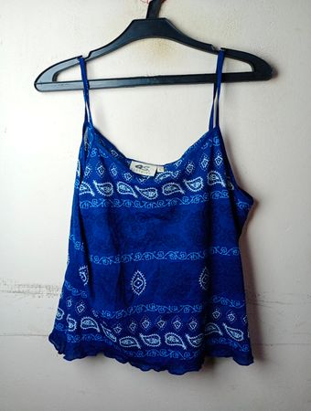 QS CLOTHING Blaues Paisley-Print-Camisole