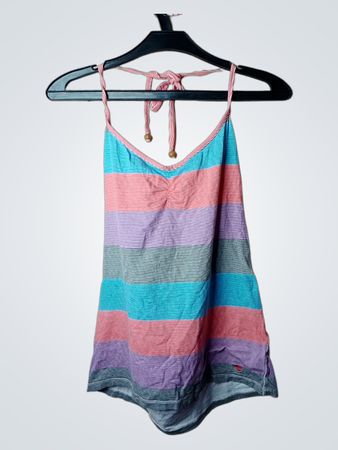 Gepunktetes Neckholder-Top