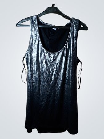 Schwarzes Metallic-Tanktop