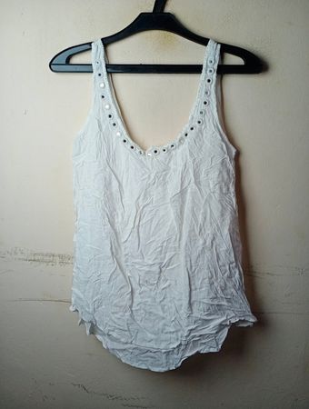 Stradivarius White Tank Top